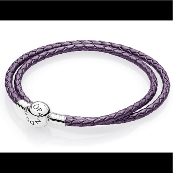 Pandora Purple Leather Bracelet - Picture 2 of 2